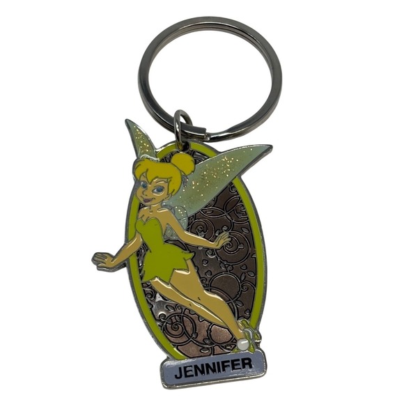 Disney Other - Disney‎ Tinker Bell Jennifer Keychain Disneyland Resort Enamel Glitter Wings
